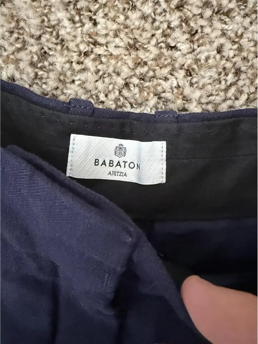 Aritzia Babaton Linen Blend Navy Blue Wide Leg Dress Pants Women’s Size 0
